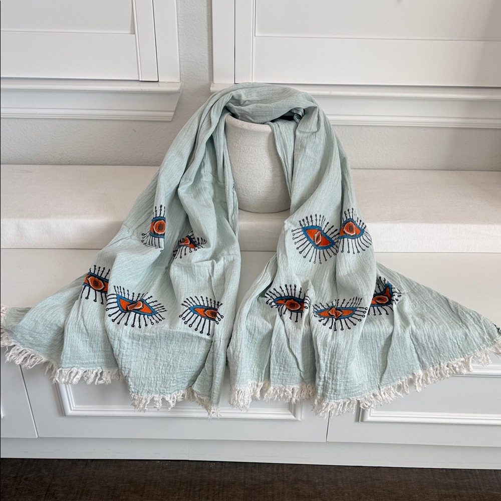 NWOT  Turksih  beach bath towel BLUE